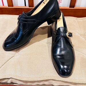 Continentals Bally Switzerland Elegant Black Leather Men's Shoes.